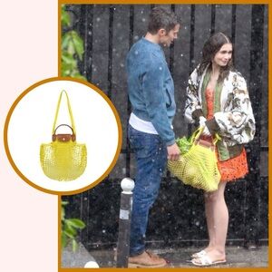 LONGCHAMP Le Pliage Filet Bag as seen on EMILY IN PARIS